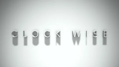 Clock wise 3D title animation with shadows on a white background Stock Footage 297381233