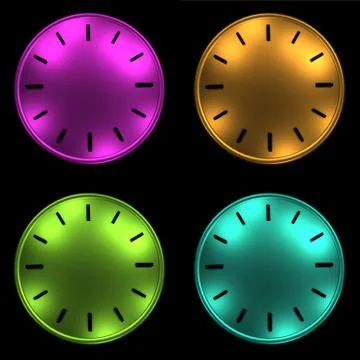 Clock without arrows 3D illustration Stock Illustration