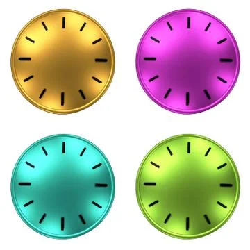 Clock without arrows 3D illustration Stock Illustration