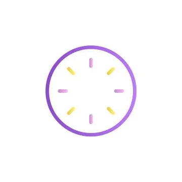 Clock without hands color gradient vector icon Stock Illustration