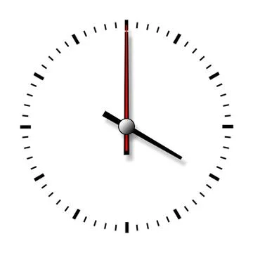 Clock without numbers isolated on white background. Stock Illustration