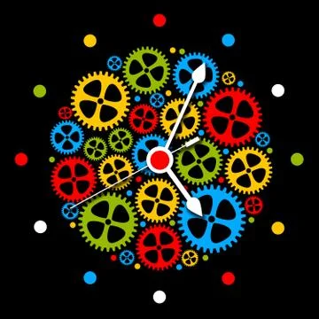 Clock work Stock Illustration