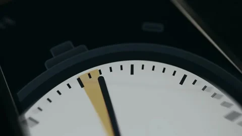 Clock with a yellow highlighted section representing a time interval Stock Footage 334943795