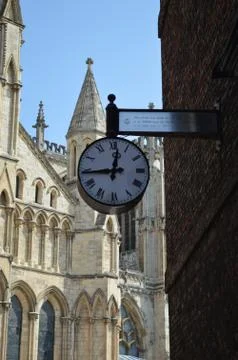 Clock  York Minster Stock Photos