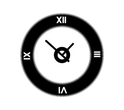 Clock.Black and white vector 스톡 일러스트