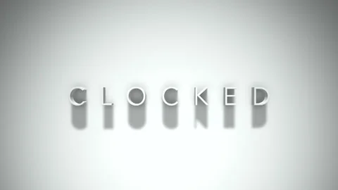 Clocked 3D title animation with shadows on a white background Video stock 297386818