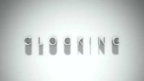 Clocking 3D title animation with shadows on a white background Video stock 297384781