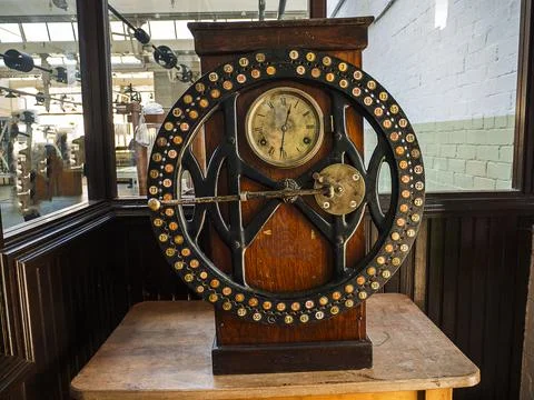 Clocking on and clocking off time machine Stock Photos