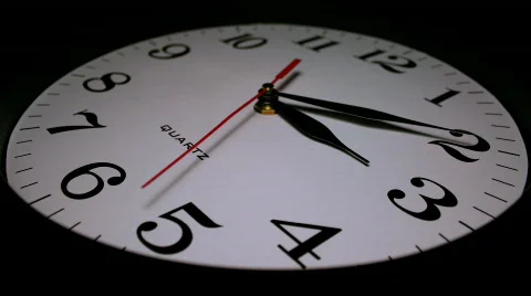 Clocking it! A time-lapse camera moves around the spinning clock. Video stock 376278