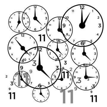 Clocks background backdrop Stock Illustration