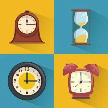 Clocks collection set 스톡 일러스트