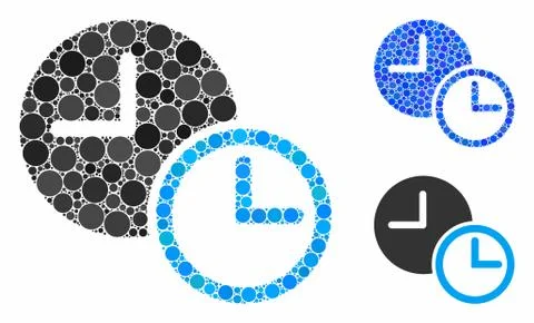 Clocks Composition Icon of Circle Dots イラスト素材