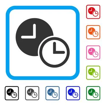 Clocks Framed Icon イラスト素材