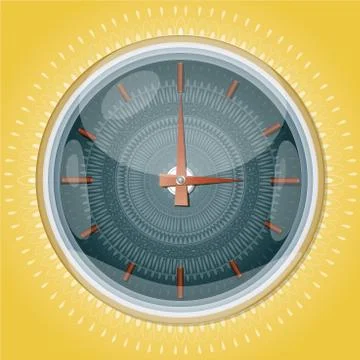 Clocks with pattern. Stock Illustration