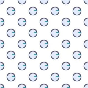 Clocks pattern showing time management and deadlines Stock Illustration