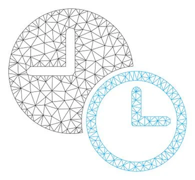 Clocks Polygonal Frame Vector Mesh Illustration イラスト素材