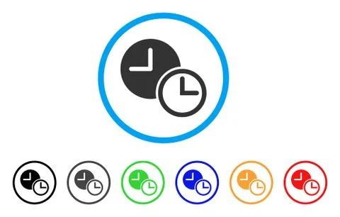 Clocks Rounded Icon イラスト素材
