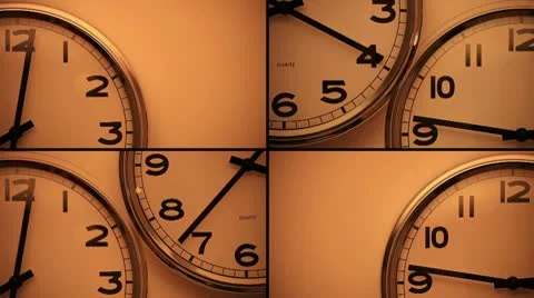 Clocks Time Lapse composition Stock Footage 8984880