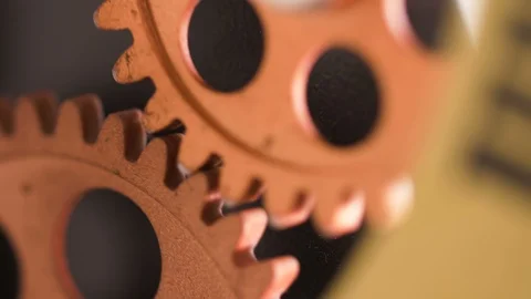 Clock's wheels running: ideas,mind,reasonment Stock Footage 92491606