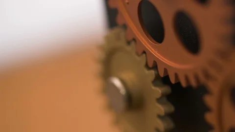 Clock's wheels running. time, life, the end- close up Stock Footage 92476960