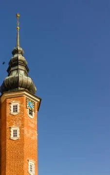 Clocktower against blue sky Stock Photos