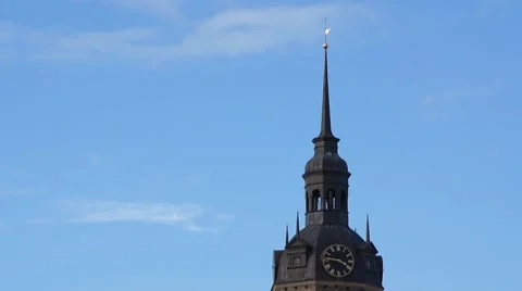 Clocktower in Brandenburg, Germany Stock Footage 8831671