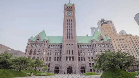 Clocktower on the Courthouse Building Stock Footage 81220357