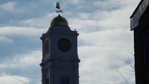 Clocktower at Plymouth Stock Footage 73745922