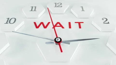 Clock.Wait text. Stock Footage 318307846
