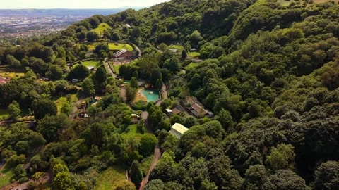 Clockwise 4K 60FPS aerial video of Belfast Zoo and Cavehill in North Belfast Stock Footage 342091782