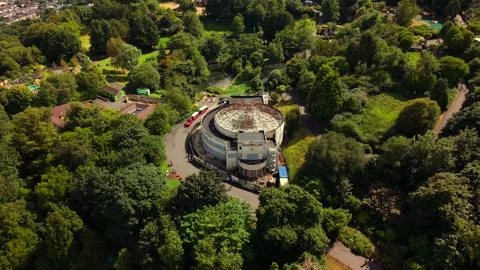 Clockwise 4K 60FPS aerial video of Belfast Zoo and Cavehill in North Belfast Stock Footage 342092022