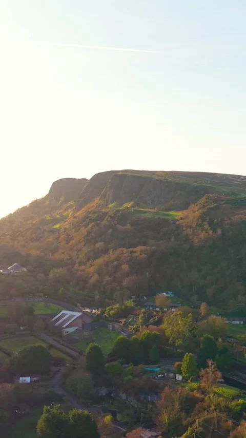 Clockwise 4K 60FPS social ratio aerial video of Belfast Zoo in North Belfast Stock Footage 325781837