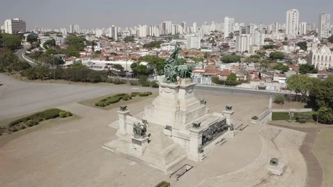 Clockwise around Altar da Pátria Stock Footage 140064665