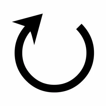 Clockwise arrow sign Stock Illustration