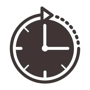 Clockwise clock Stock Illustration