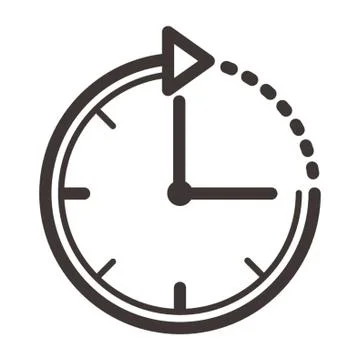 Clockwise clock Stock Illustration