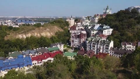 Clockwise flight around Vozvizhenka Stock Footage 199034489