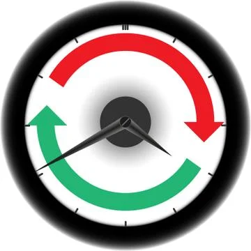 Clockwise Stock Illustration