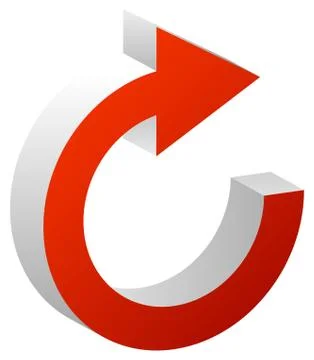 Clockwise red arrow. Arrow forward. Circular arrow icon 库存插图