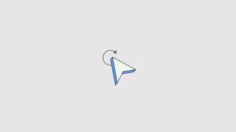 Clockwise rotate cursor pointer neubrutalism UI element animation Stock Footage 337407681