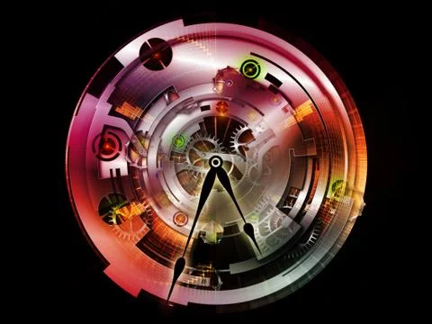 Clockwork Backdrop Stock Illustration