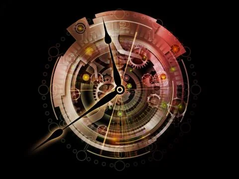 Clockwork Backdrop Stock Illustration