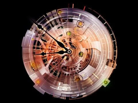 Clockwork Backdrop 스톡 일러스트