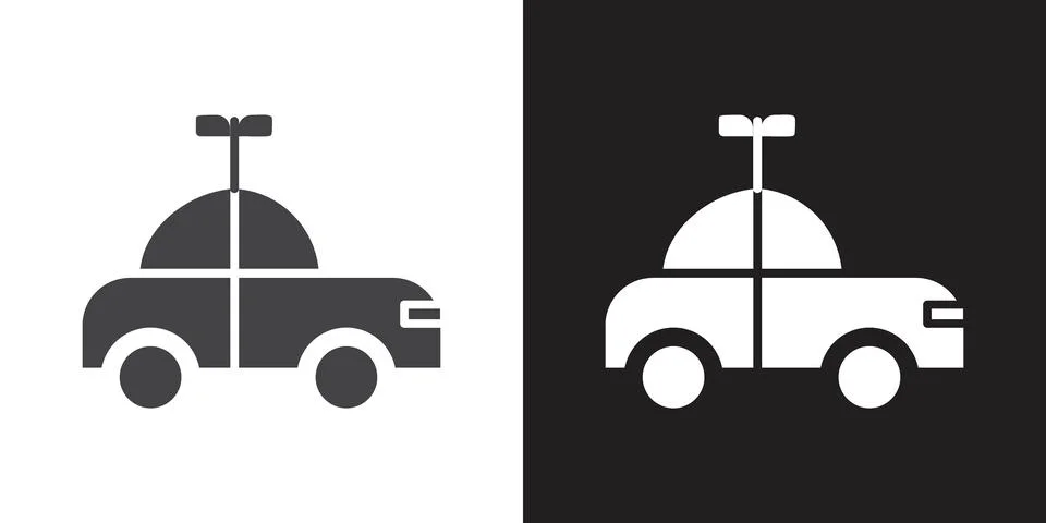 Clockwork car toy icon 스톡 일러스트