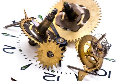 Clockwork close up Stock Photos