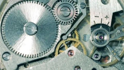 Clockwork drive with moving metal elements Vidéo 125495040