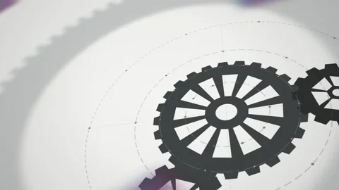 Clockwork gear mechanism seamless loop motion background 스톡 동영상 345760948