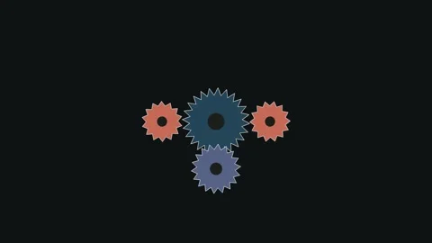 Clockwork gears mechanism turning animation 4K Vídeos de archivo 336516767