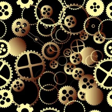 Clockwork gears pattern Stock Illustration