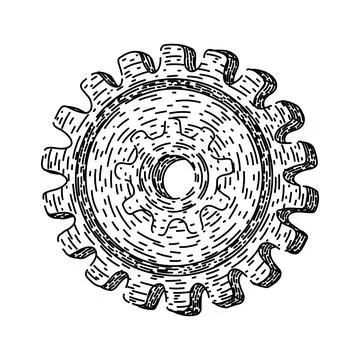 Clockwork gears steampunk sketch hand drawn vector Stock Illustration